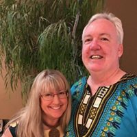 John and Kay West in African garb John and Kay West in African garb